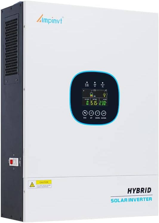 Amazon.com: Ampinvt Solar Inverter 5000 Watt 48V to 120V, inbuilt 100A MPPT Solar Charger, Max PV Input 5500W 500Vdc,Off Grid Pure Sine Wave Inverter Support up to 6 in Parallel for Lead Acid Lithium Battery : Patio, Lawn & Garden
