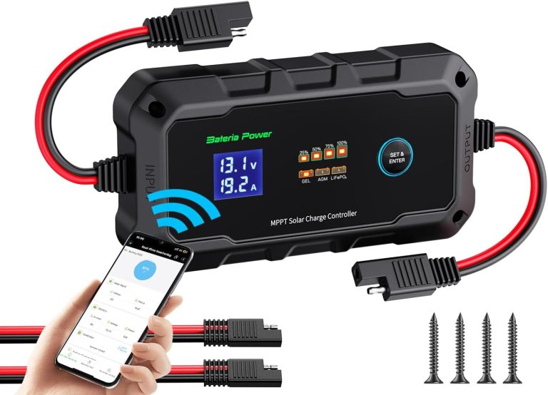 Amazon.com : 20A 12V/24V MPPT Wireless Solar Charge Controller, Bateria Power Intelligent Solar Panel Regulator 20 Amp BT App Function for 12/24 Volt LiFePO4, Gel, AGM, FLD, SLD, Li Battery (Sunrock 20Pro) : Patio, Lawn & Garden
