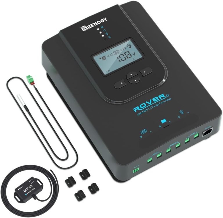 Amazon.com : Renogy Solar Charge Controller (Bluetooth) – Rover 40A 12V24V Auto Parameter DC Input MPPT Charge Controllers for Solar Panels Adjustable LCD for Gel Sealed Flooded Lithium Battery : Patio, Lawn & Garden