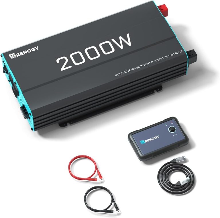 Amazon.com: Renogy Inverter P2 2000W Pure Sine Wave Inverter 12V DC to 110V AC Converter, Off-Grid Solar Power Inverters for Vehicles, Truck, RV, Home, with Built-in 5V/2.1A USB / Hardwire Port, Remote Controller : Patio, Lawn & Garden