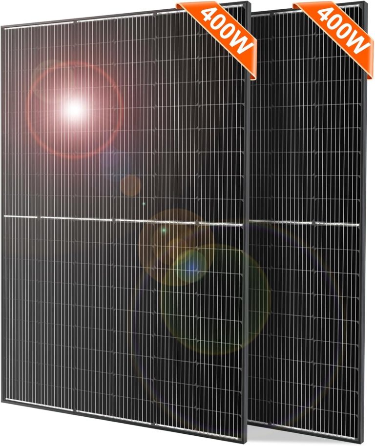Amazon.com : DOKIO 800W (2×400W) 31V Mono Solar Panels – Works for 12/24V Systems, 9.84ft Leads per Panel for Garden/Yard – Home/Backyard Shed or Cabin, Off-Grid Battery Charging : Patio, Lawn & Garden