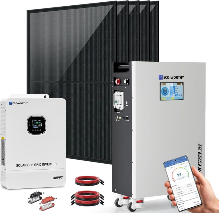 Amazon.com : ECO WORTHY 10000W Output Complete Off-Grid Solar Panel Kit for Home| 10KW 120V/240V Output Split Phase Inverter| 48V 314Ah16.1kWh High Capacity Energy Storage| 2950W Solar Panel PV| Whole House System : Patio, Lawn & Garden
