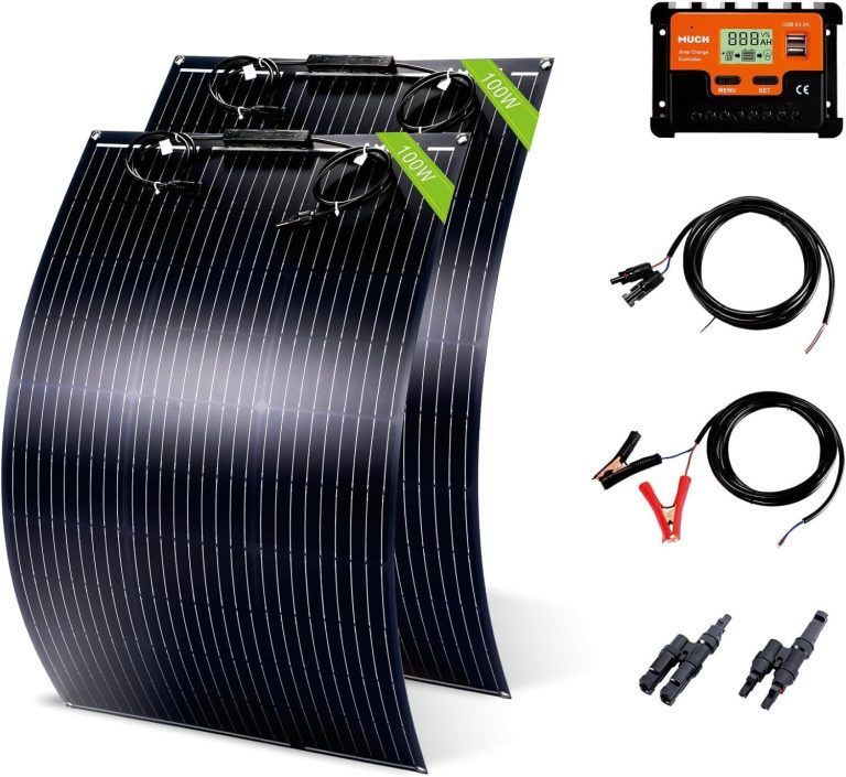 Amazon.com : 200W Flexible Solar Panel Kit, Lightweight Monocrystalline Ultra-Flexible Bendable Mono Off-Grid Charger with 30A Charge Controlle for 12-24V Battery Charging Car Battery Camping Stuff (2 * 100W) : Patio, Lawn & Garden