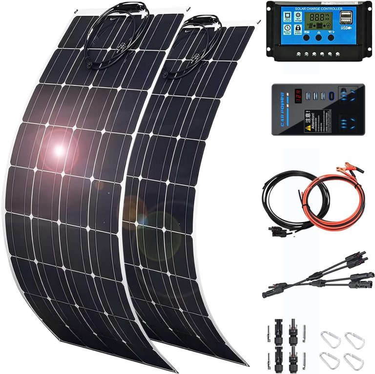 Amazon.com : 1000 Watt Flexible Solar Panel for RV, 2 × 500 Watt 12 Volt Solar Power Panel Kit with 40A Charge Controller & Inverter Monocrystalline Solar Panels for Camping Off Grid Car Battery Charging Boat : Patio, Lawn & Garden