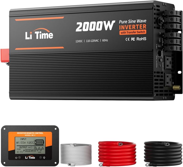Amazon.com: Litime 2000W Pure Sine Wave RV Inverter with 20ms Automatic Transfer Switch (ATS), 12V DC to 120V AC Converter for RV, Truck, Home, Camping – 4000W Surge Power, Remote Monitoring, USB & Type-C : Patio, Lawn & Garden