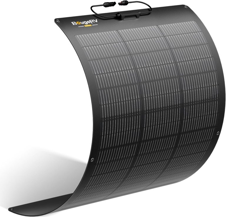 Amazon.com : BougeRV Upgrade Arch 100W N-Type Fiberglass Flexible Solar Panel, 24 Volts 16BB Mono Cell 25% High-Efficiency, 270° Lightweight Compact for RV Boat Marine Camping Home Curve Surface Black : Patio, Lawn & Garden