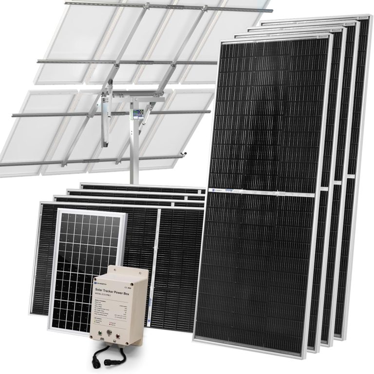 Amazon.com: ECO-WORTHY 1600W Solar Tracker System: 8pcs 195W Monocrystalline Solar Panels, Expanded Version Dual-Axis Solar Tracking Kit with Power Box and Controller for Shed Farm Yard : Patio, Lawn & Garden