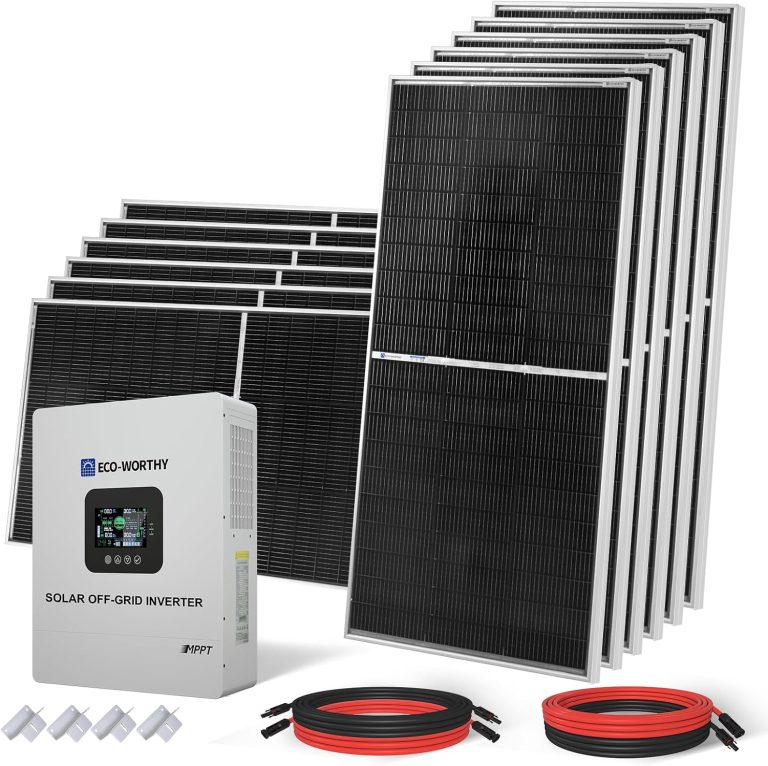 Amazon.com : ECO-WORTHY 9.36KWH 2340W 48V Solar Power System Kit Off Grid Solar Panel Kit with 5000W 48V All-in-One Off-Grid Charge Inverter and 12pcs 195W Mono Solar Panel and Z Mounting Brackets.Plug and Play : Patio, Lawn & Garden
